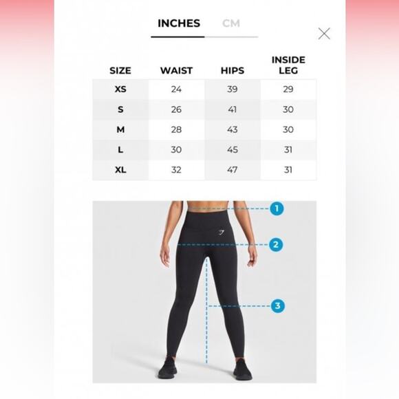 Gymshark vital seamless leggings womens size XS small red rust Lulu workout ath - Picture 10 of 10